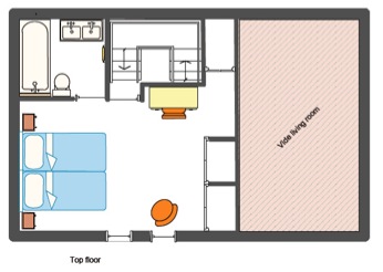 Chalet Perles des Alpes plan du étage supérieur